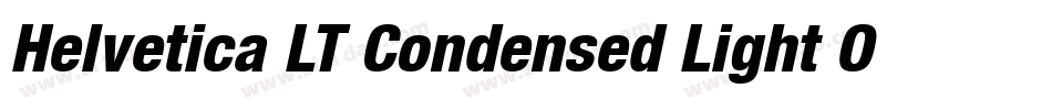 Helvetica LT Condensed Light Oblique字体转换